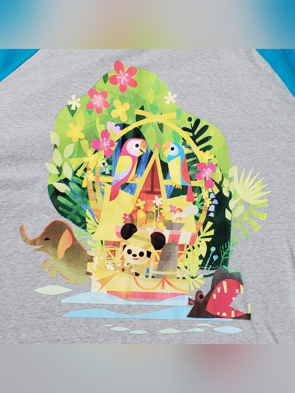 Disney x Joey Chou 2023 Adventureland Tiki Room Baseball T-Shirt Size XXL - EUC